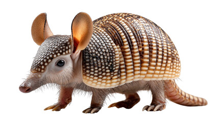 Obraz premium Armadillo: A captivating close-up showcases an armadillo, its unique shell and intriguing features. The scene provides a delightful glimpse into the world of this fascinating creature. 