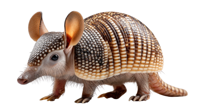 Armadillo: A captivating close-up showcases an armadillo, its unique shell and intriguing features. The scene provides a delightful glimpse into the world of this fascinating creature. 