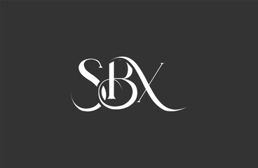 Initial SBX letter logo design. Elegant Monogram Logo Design with Decorative Elements and Typography