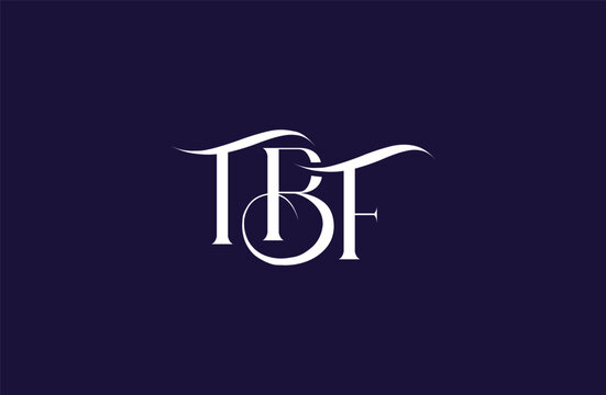 Initial TBF letter logo design. Elegant Monogram Logo Design with Decorative Elements and Typography