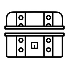 A line style icon showing treasure chest  