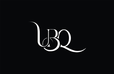 Initial UBQ letter logo design. Elegant Monogram Logo Design with Decorative Elements and Typography