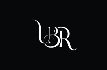 Initial UBR letter logo design. Elegant Monogram Logo Design with Decorative Elements and Typography