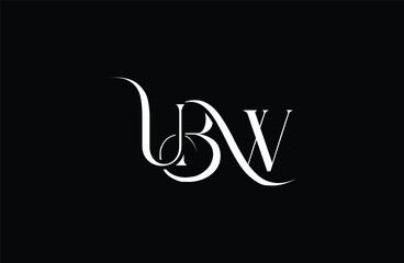 Initial UBW letter logo design. Elegant Monogram Logo Design with Decorative Elements and Typography