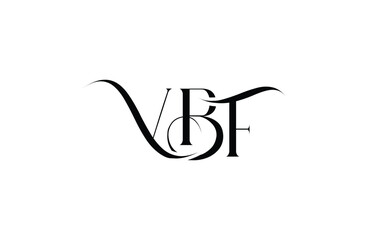 Initial VBF letter logo design. Elegant Monogram Logo Design with Decorative Elements and Typography
