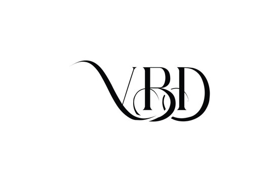 Initial VBD letter logo design. Elegant Monogram Logo Design with Decorative Elements and Typography