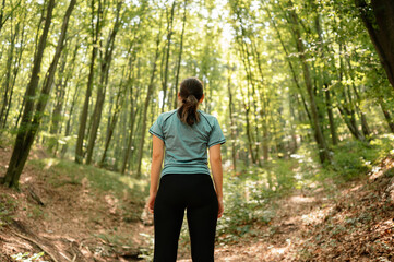 A serene and peaceful moment amidst nature, capturing a hiker admiring the stunningly beautiful...