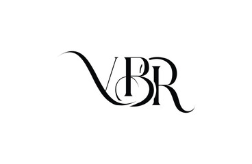 Initial VBR letter logo design. Elegant Monogram Logo Design with Decorative Elements and Typography