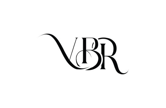 Initial VBR letter logo design. Elegant Monogram Logo Design with Decorative Elements and Typography