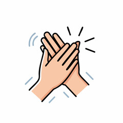 Obraz premium Clapping Hands Vector Illustration for Celebration Blogs, Event Websites, Social Media Posts, Educational Content, and Community Engagement 