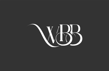 Initial WBB letter logo design. Elegant Monogram Logo Design with Decorative Elements and Typography