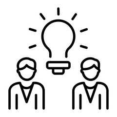An outline style icon depicting leader advice