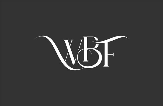 Initial WBF letter logo design. Elegant Monogram Logo Design with Decorative Elements and Typography