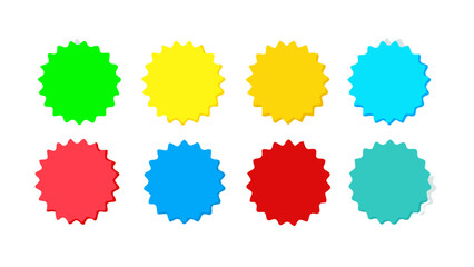 Fototapeta premium Colorful starburst shapes starbursts graphic design element starbursts shapes set