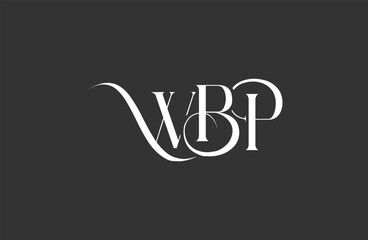Initial WBP letter logo design. Elegant Monogram Logo Design with Decorative Elements and Typography