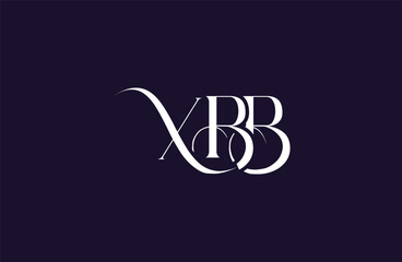Initial XBB letter logo design. Elegant Monogram Logo Design with Decorative Elements and Typography