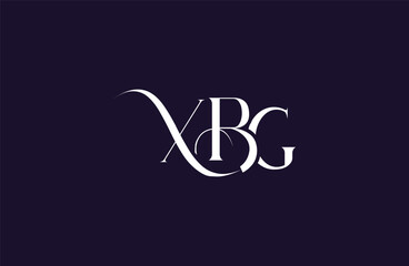 Initial XBG letter logo design. Elegant Monogram Logo Design with Decorative Elements and Typography