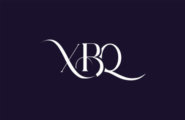 Initial XBQ letter logo design. Elegant Monogram Logo Design with Decorative Elements and Typography