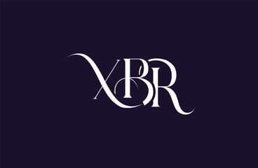 Initial XBR letter logo design. Elegant Monogram Logo Design with Decorative Elements and Typography