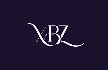 Initial XBZ letter logo design. Elegant Monogram Logo Design with Decorative Elements and Typography