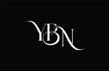 Initial YBN letter logo design. Elegant Monogram Logo Design with Decorative Elements and Typography