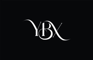 Initial YBX letter logo design. Elegant Monogram Logo Design with Decorative Elements and Typography