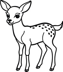 One Line Art Baby Deer St