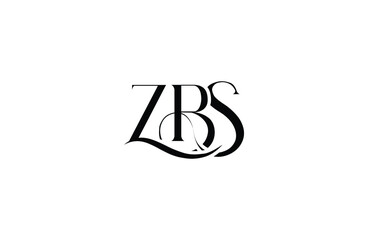 Initial ZBS letter logo design. Elegant Monogram Logo Design with Decorative Elements and Typography
