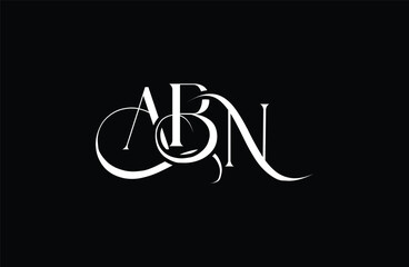 Initial ABN letter logo design. Elegant Monogram Logo Design with Decorative Elements and Typography © Mahamud
