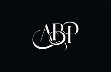 Initial ABP letter logo design. Elegant Monogram Logo Design with Decorative Elements and Typography