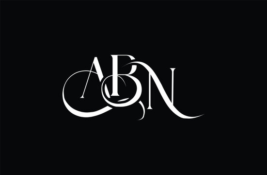 Initial ABN letter logo design. Elegant Monogram Logo Design with Decorative Elements and Typography