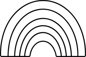 Rainbow In Continuous Line