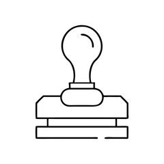 Rubber stamp icon design in minimalist style