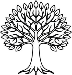 Tree Of Life Line Illustrat