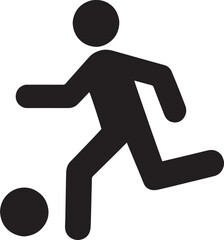 Soccer Player Icon – Football Silhouette Vector