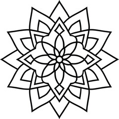 One Line Art Mandala