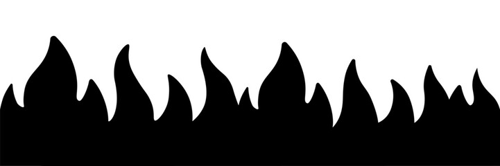 Fototapeta premium Flame silhouette vector. Fire vector