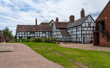 Boscobel House, a beautiful timber-framed building in the English countryside in Shropshire