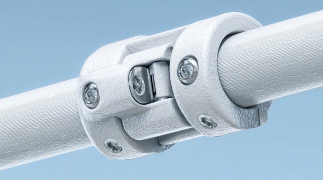 Close-up 3D render of a Type 1 J1772 connector in matte silver against a blue backdrop