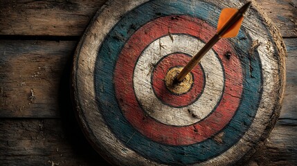 Fototapeta premium old target on wooden wall