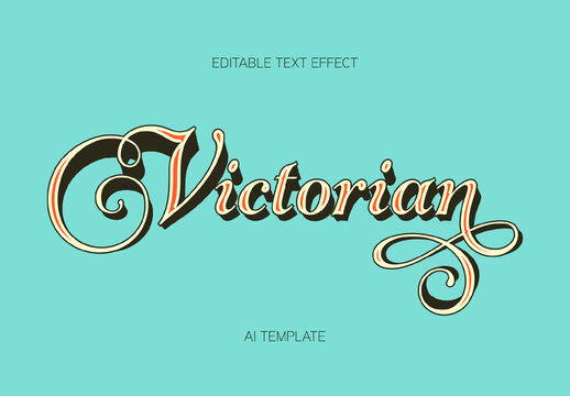 Red And White Victorian Swirl Font Curved Decorative Elegant Text Effect