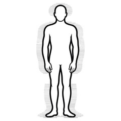 Fototapeta premium Human body outline with textured aura silhouette