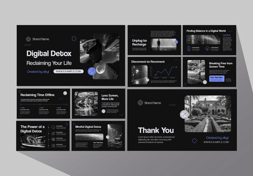 Black And White Digital Detox Presentation