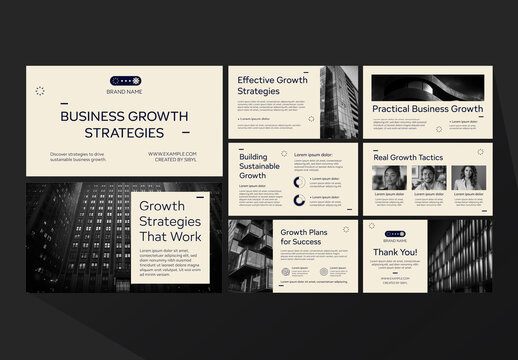 Beige Business Growth Strategies Marketing Corporate Presentation