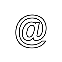 Communication icon featuring at symbol in vector design  