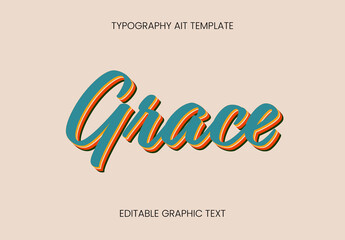 Blue Thanksgiving Text Retro Cursive Layered Script Font Effect