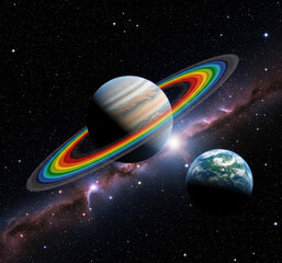 Planets with Rings in Space