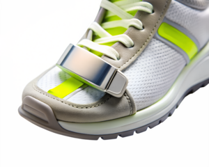 Fashionable sneaker isolated on transparent background
