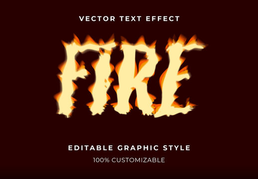 Yellow And Orange Flat Fire Font Burning Hot Flames Distorted Text Effect