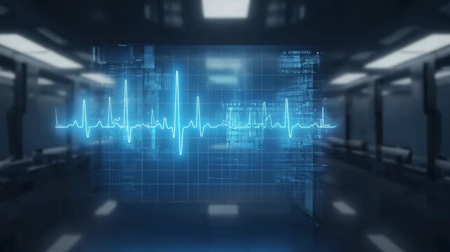  Gen-4 Turbo elettrocardiogramma, segnale, onda, cuore, scienza, biologia, ecg